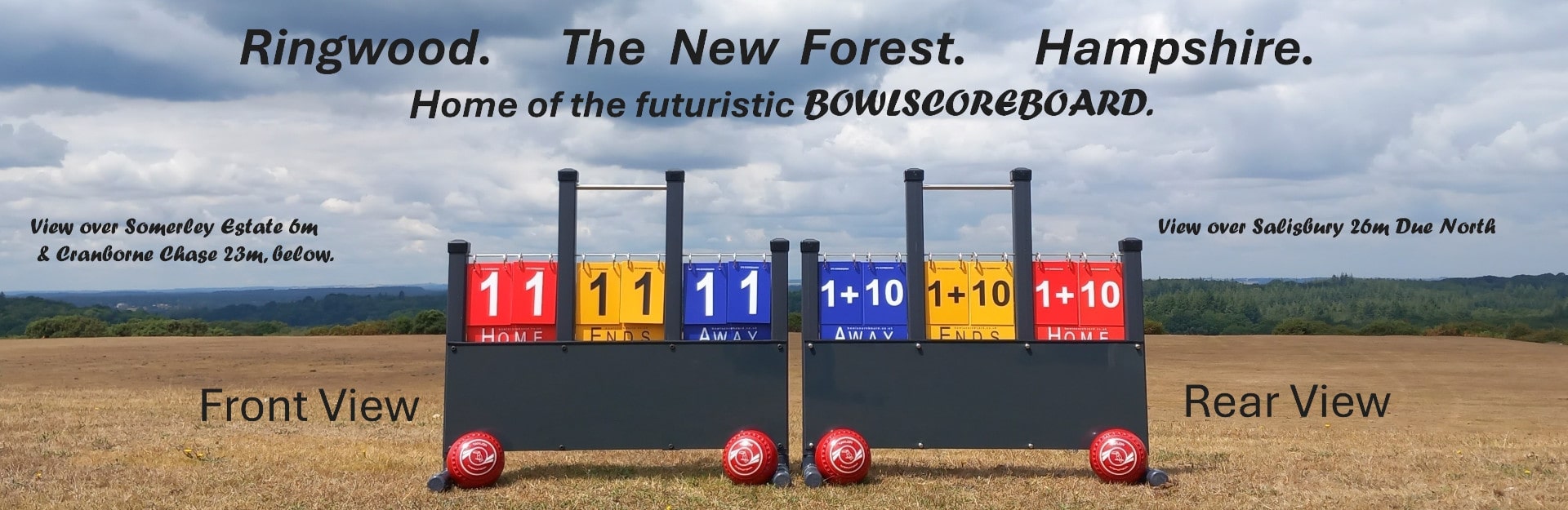 2 bowls scoreboards in the new forest